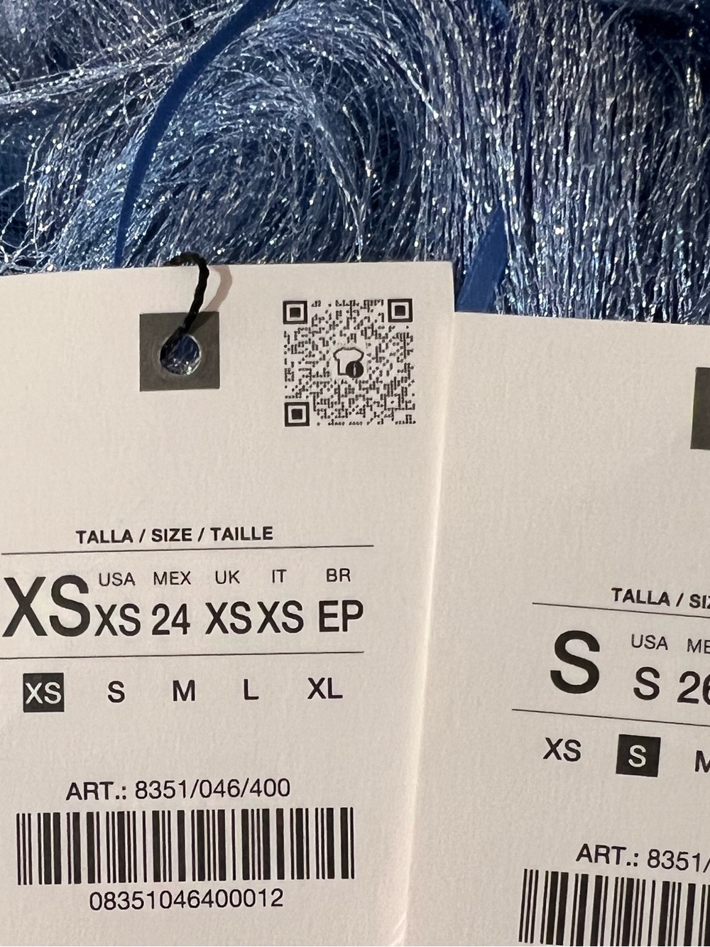 ZARA Layered Blue Fringe Short Dress. NWT - Picture 13 of 15
